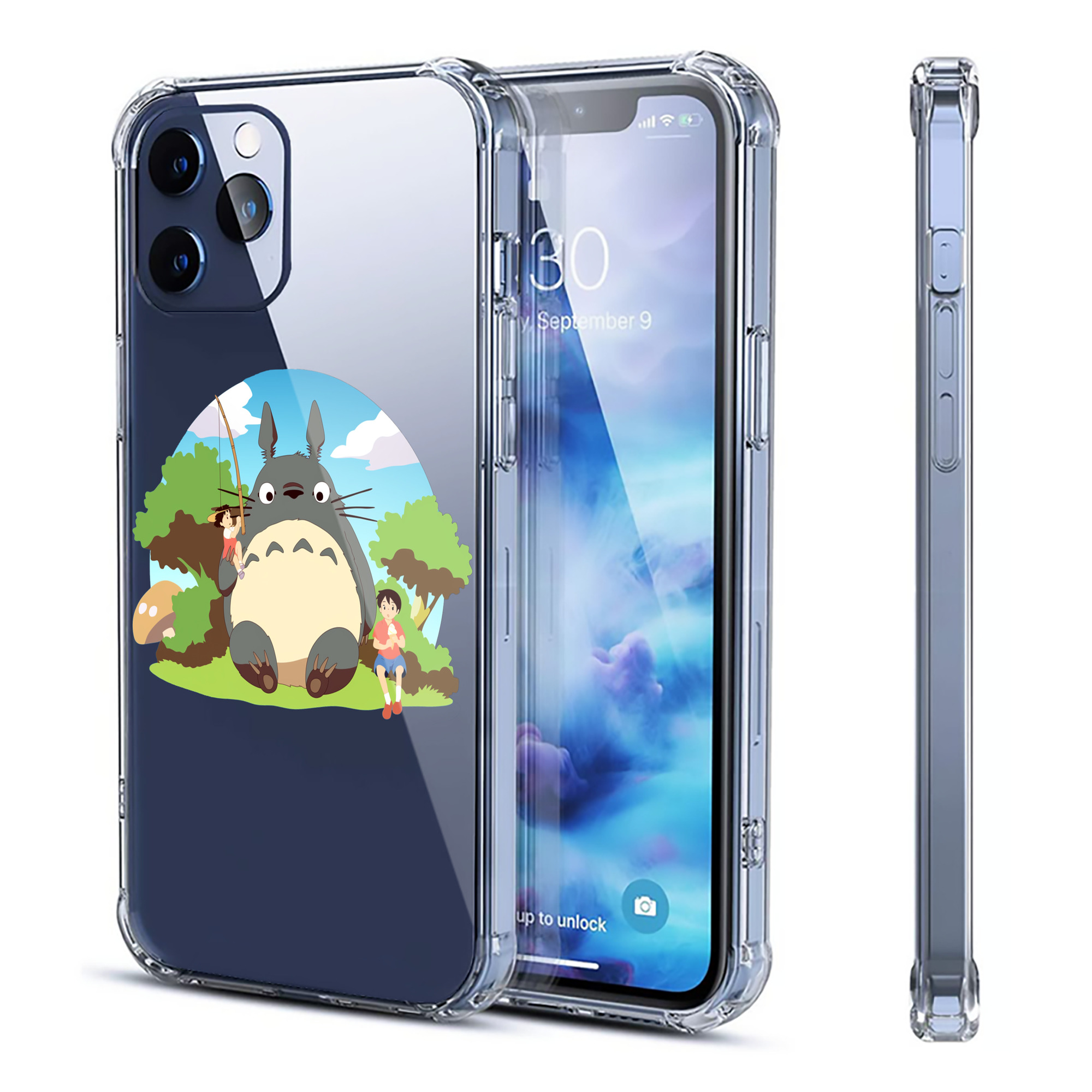（画像用） となりのトトロ 草壁メイ 草壁サツキ My Neighbor Totoro Satsuki Kusakabe Mei Kusakabe 【iPhone 12シリーズ対応】透明スマホケース（クリアソフトケース）